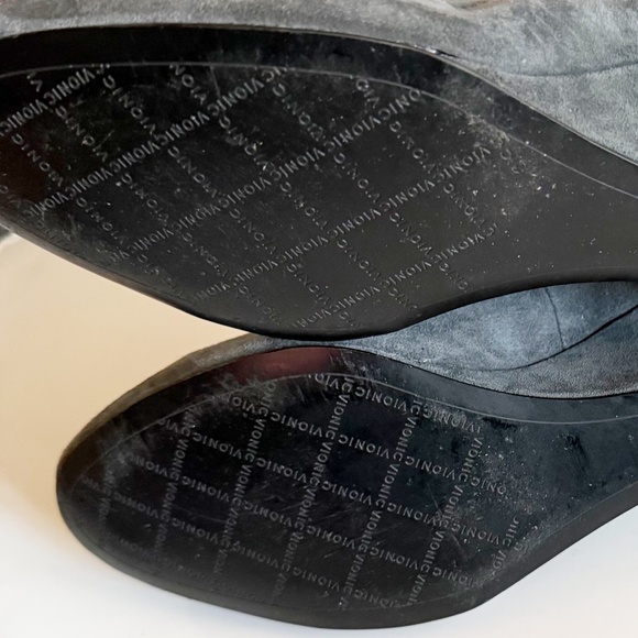 Vionic Camden Gray Suede Wedges Size 11 - Picture 7 of 7